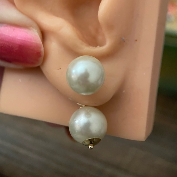 14kt solid gold 10mm round pearl charm pendant for earrings or necklace - Picture 6 of 7